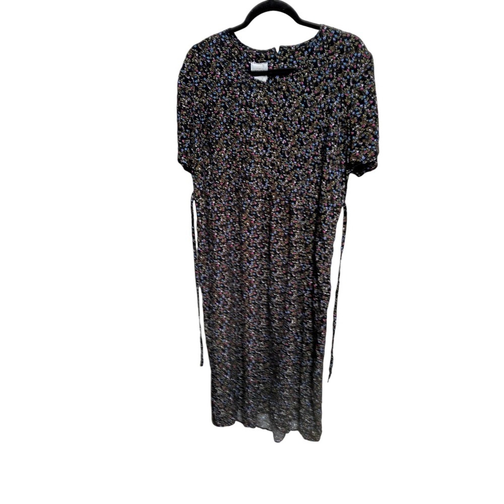 Bentley Vintage Black Floral Dress Size 14